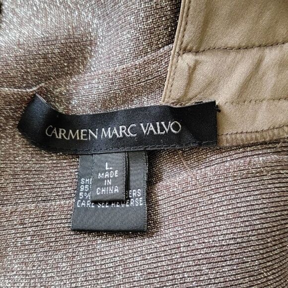 𝅺carmen MARC VALVO Bandage Embellished Dress bodycon Cocktail formal Size Large - Picture 5 of 14